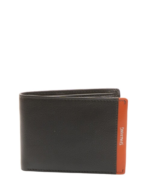 SPALDING STRIPE Lederbrieftasche mit Münzfach braun/orange - Brieftaschen Herren