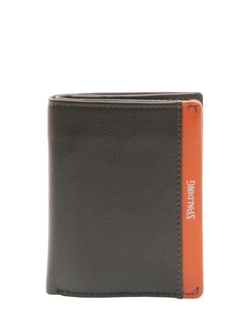 SPALDING SNAP  Herren Leder Geldbörse braun/orange - Brieftaschen Herren