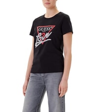 GUESS PEARLS LOVE TRIANGLE T-Shirt mit Print und Applikationen - T-Shirts und Tops für Damen