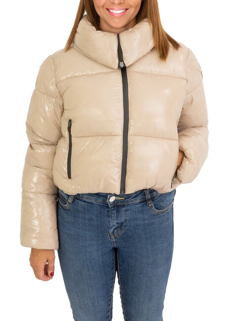 CANADIAN SUMMERSIDE Kurze glänzende Daunenjacke recycelte glänzende Ziege - Daunenjacken für Damen