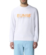 SUN68 ROUND FLUO Rundhals-Sweatshirt mit Logo-Print - Sweatshirts Herren