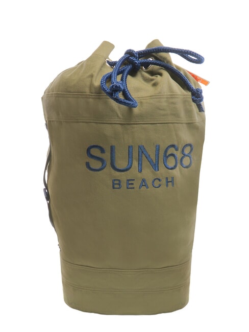 SUN68 CABARDINE Strandtasche aus Baumwolle dunkles Militär - Damentaschen