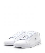 RALPH LAUREN HERITAGE COURT II NAPPA Ledersneaker f&uuml;r Herren wei&szlig; / newport navy pp - Herrenschuhe - 1