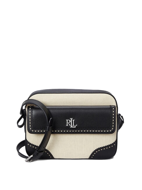 RALPH LAUREN MARCY Kameratasche aus Stroh mit Tasche hellnatur/schwarz - Damentaschen