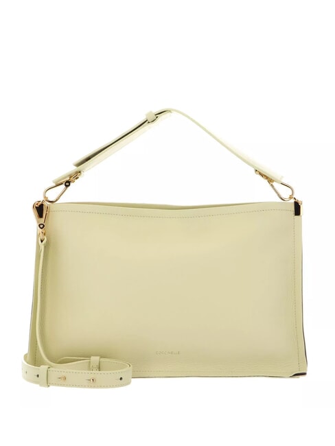 COCCINELLE SNIP Umhängetasche aus gehämmertem Leder Kalk war/pow.pi - Damentaschen