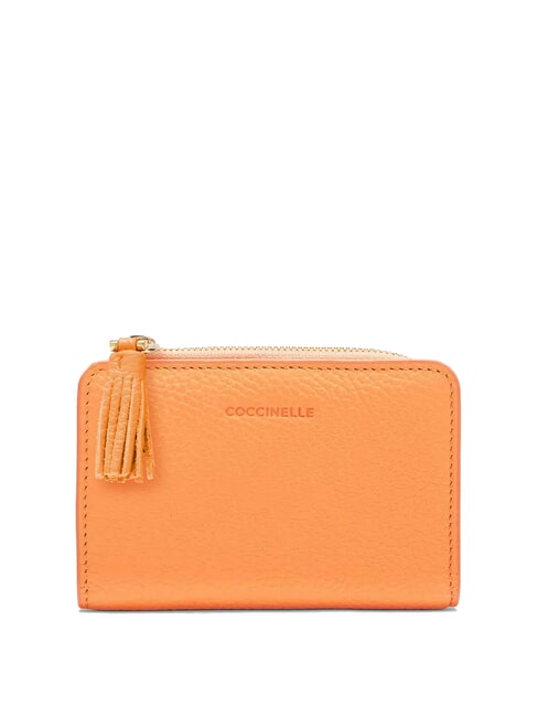 COCCINELLE TASSEL tassel portafoglio pelle martellata Portemonnaie aus genarbtem Leder Sonnenaufgang - Brieftaschen Damen