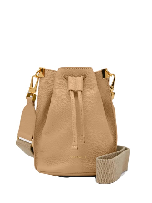 COCCINELLE HYLE Mini Bucket-Umhängetasche aus Leder frisches Beige - Damentaschen