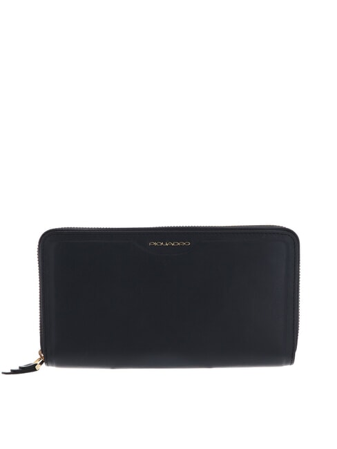 PIQUADRO GEA GEA Geldbörse aus Leder Blau - Brieftaschen Damen