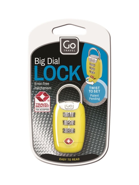 GO TRAVEL GO TSA-Kombinationsschloss Gelb - Reisezubehör
