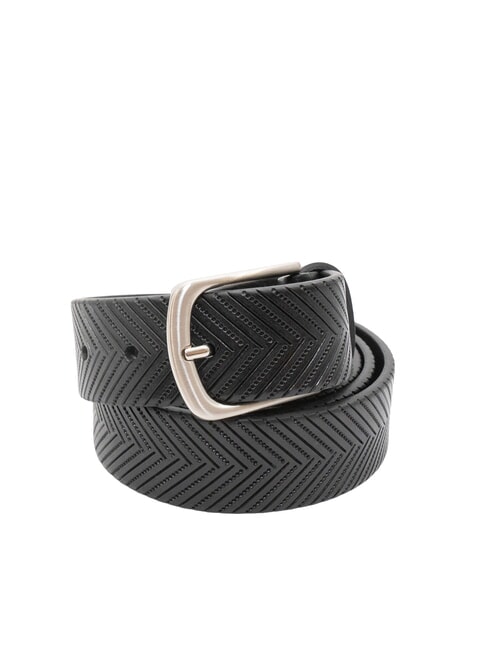 SPALDING ZIGZAG Kürzbarer Ledergürtel Schwarz - Gürtel