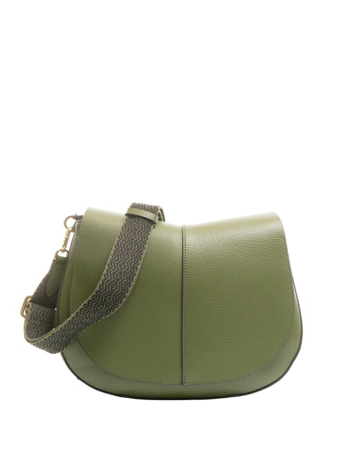 GIANNI CHIARINI HELENA ROUND Kleine Umhängetasche aus Leder tiefes Feuer - Damentaschen