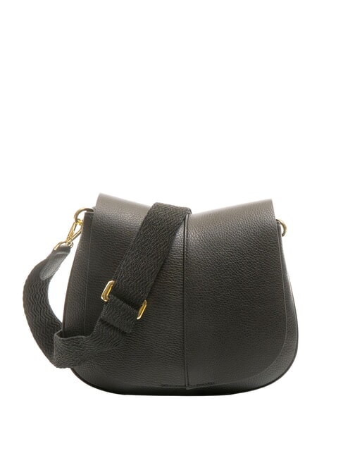 GIANNI CHIARINI HELENA ROUND Ledertasche mit doppeltem Schultergurt Schwarz - Damentaschen