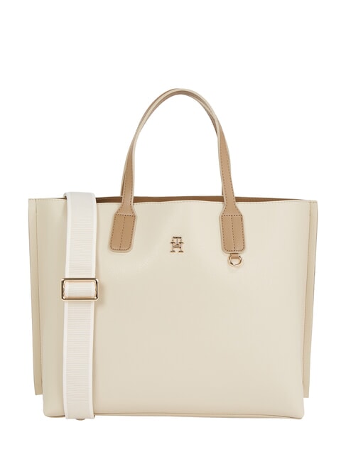 TOMMY HILFIGER TH DISTINCT Handtasche, mit abnehmbarem Schultergurt klassisches beige - Damentaschen