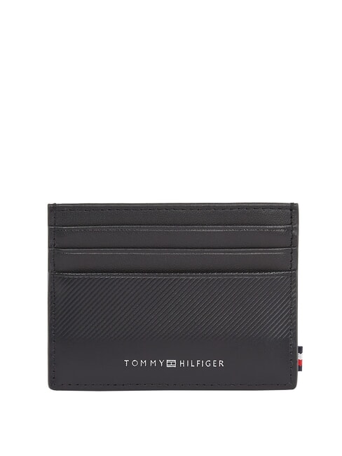 TOMMY HILFIGER TH FOUNDATION Kartenetui aus Leder Schwarz - Brieftaschen Herren
