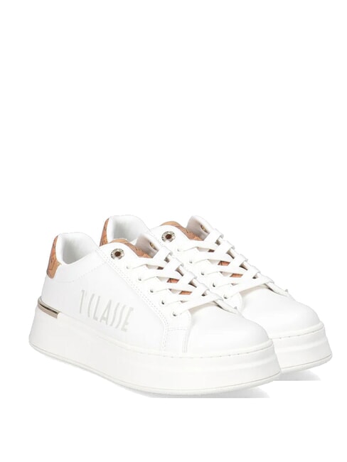 ALVIERO MARTINI PRIMA CLASSE GEO JR Hohe Sneakers mit seitlichem Logo Weiß / Geo-Beige - Damenschuhe