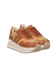 ALVIERO MARTINI PRIMA CLASSE GEO JR Plateau-Sneaker mit seitlichem Logo Leder / Geobeige - Damenschuhe - 1