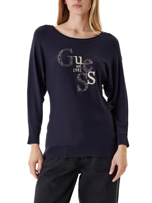 GUESS KASSIDY Logo-Pullover jetbla - Damenpullover