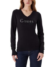 GUESS KENZIE LOGO Pullover mit V-Ausschnitt - Damenpullover