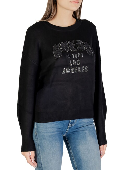 GUESS LEIGHTON LOGO Pullover mit Rundhalsausschnitt jetbla - Damenpullover