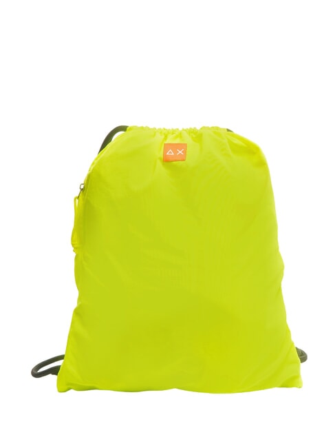 SUN68 NYLON Rucksack mit Kordelzug fluoreszierendes Gelb - Rucksäcke für Schule &amp; Freizeit