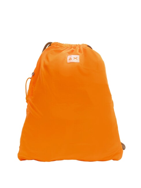 SUN68 NYLON Rucksack mit Kordelzug fluoreszierendes Orange - Rucksäcke für Schule &amp; Freizeit