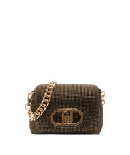 LIUJO LAPUFFY Mikro-Umh&auml;ngetasche mit Strass schwarz/messinggold - Damentaschen - 1