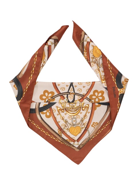 POLLINI HEARTS TWILL Schal braune Kette - Schals