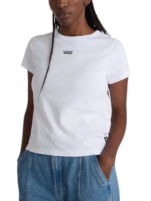 VANS BASIC MINI Kurzärmliges Baumwoll-T-Shirt Weiß - T-Shirts und Tops für Damen