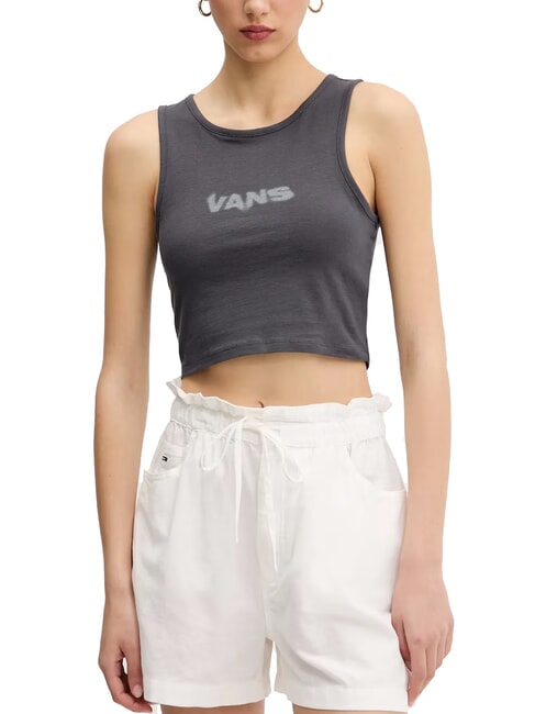 VANS BLUR Crop-Top mit Logo-Print Asphalt - T-Shirts und Tops für Damen