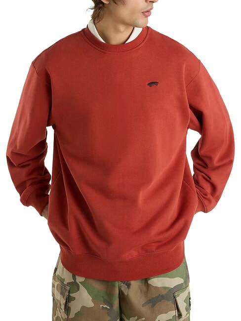 VANS SALTON Sweatshirt mit Rundhalsausschnitt aus Baumwolle roter Ocker - Sweatshirts Herren