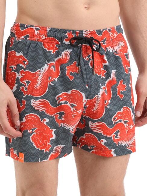 SUN68 JAPAN Herren Strandkostüm Schwarz - Herrenbadehosen