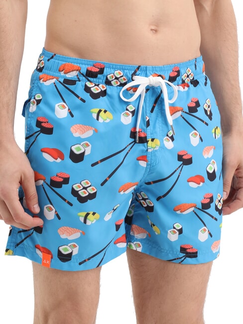 SUN68 JAPAN Herren Strandkostüm Blau - Herrenbadehosen