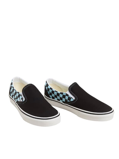 VANS CLASSIC POP CHECK Karierte Slip-On-Sneaker Kristallblau - Schuhe Unisex