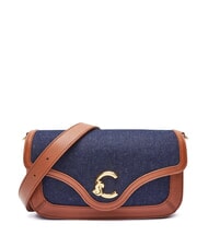 COCCINELLE C-ME DENIM Umhängetasche Blau/Cognac - Damentaschen - 1