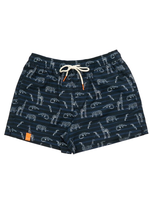 SUN68 BIG PRINT Strandkostüm für Herren marineblau/weiß - Herrenbadehosen