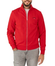 SUN68 MINI LOGO Sweatshirt mit hohem Kragen und Reißverschluss - Sweatshirts Herren