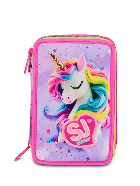 SJGANG FABLE JOURNEY Federmäppchen mit 3 Reißverschlüssen und Schulset violett - Etuis und Zubehör