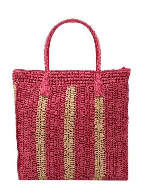 SUN68 RAFIA Strandtasche aus Raffiabast cremeweiß/zyklame - Damentaschen