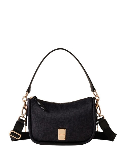 BORBONESE CAHIER HOBO SMALL Umhängetasche mit Schultergurt dunkles Schwarz - Damentaschen
