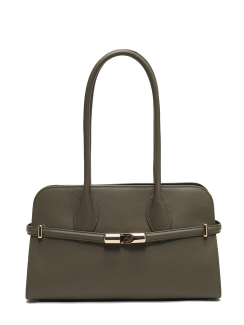 FURLA GOCCIA Kleine Umhängetasche aus Leder Salbei - Damentaschen