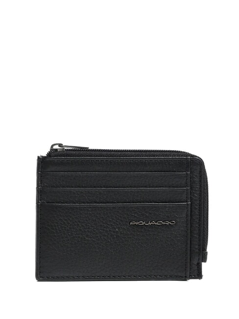 PIQUADRO MODUS RESTYLING  Flache Geldbörse aus Leder Schwarz - Brieftaschen Herren