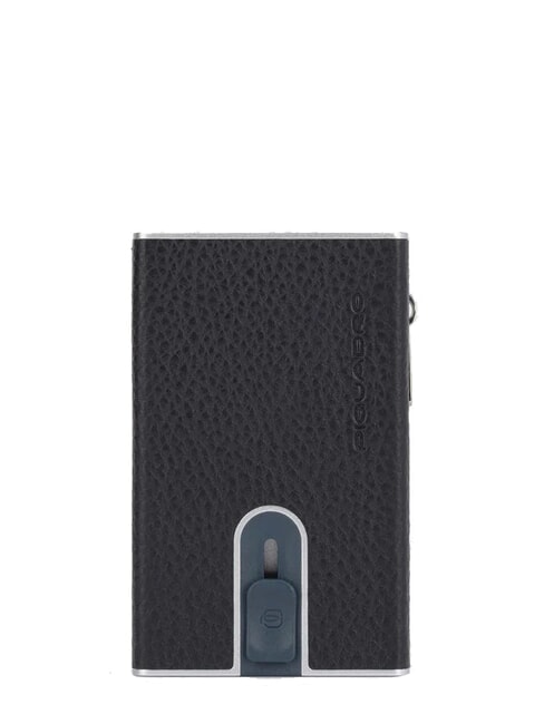 PIQUADRO MODUS RESTYLING Kartenetui aus Leder mit Schieber Schwarz - Brieftaschen Herren