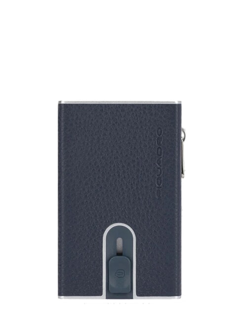 PIQUADRO MODUS RESTYLING Kartenetui aus Leder mit Schieber Blau - Brieftaschen Herren
