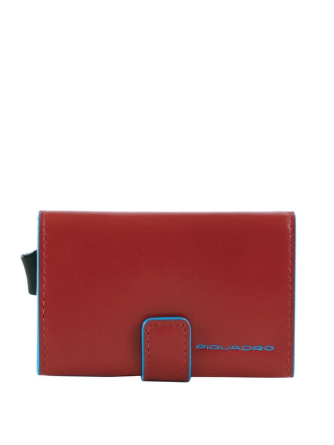 PIQUADRO BLUE SQUARE Kreditkartenetui aus Leder und Metall Leder4 - Brieftaschen Herren