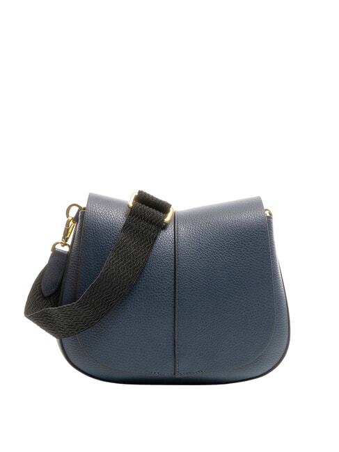 GIANNI CHIARINI HELENA ROUND Ledertasche mit doppeltem Schultergurt NAVY BLAU - Damentaschen