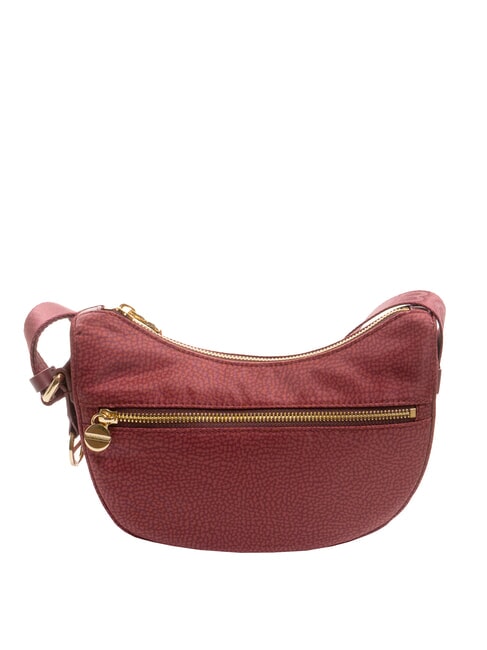BORBONESE HOBO LUNA MINI ECO LINE Schultertasche Merlot - Damentaschen