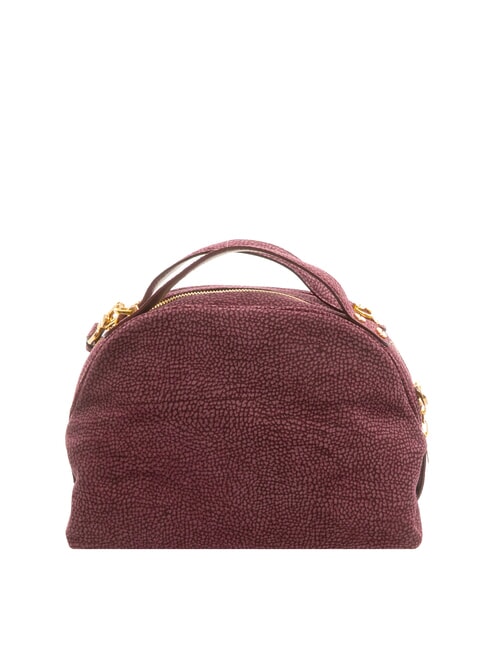 BORBONESE CAMOSCIO Umhängetasche aus Leder Merlot - Damentaschen