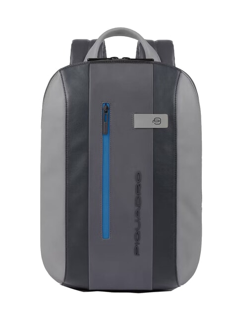 PIQUADRO URBAN Laptop-Rucksack 14", aus Leder schwarz grigiongr - PC-Rucksäcke