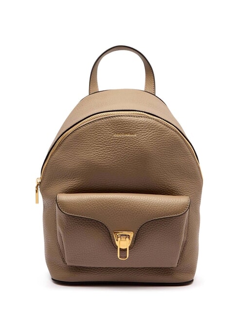COCCINELLE BEAT GENERATION Lederrucksack warmes Taupe - Damentaschen