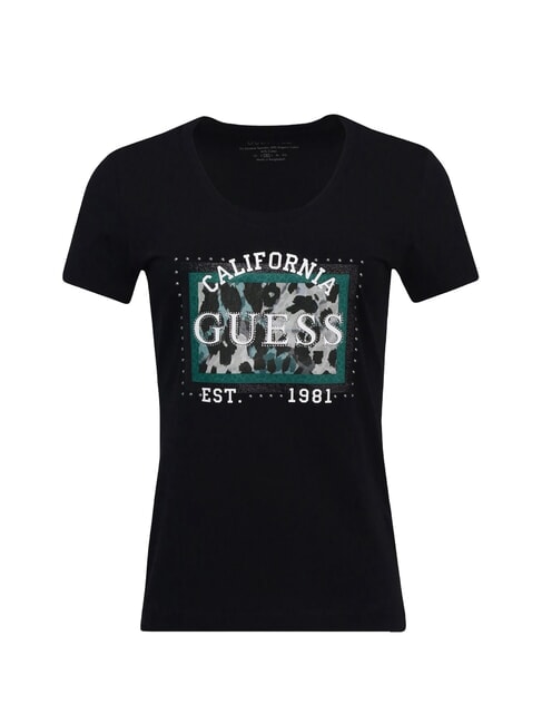 GUESS ANIMALIER  T-Shirt jetbla - T-Shirts und Tops für Damen